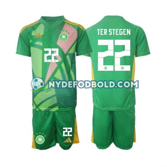 3. Valg Trøje Tyskland Målmand Ter Stegen 22 2024-2025 K/Æ Børn(+Shorts)
