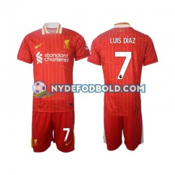 Hjemmebane Trøje Liverpool Luis Diaz 7 2024-2025 K/Æ Børn(+Shorts)