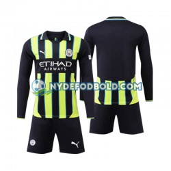 Udebane Trøje Manchester City 2024-2025 L/Æ Børn(+Shorts)