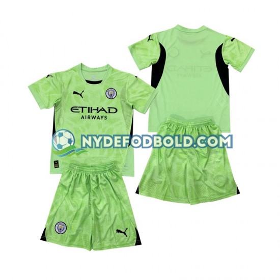 4. Valg Trøje Manchester City Målmand 2 2024-2025 K/Æ Børn(+Shorts)