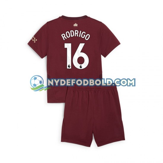3. Valg Trøje Manchester City RODRIGO 16 2024-2025 K/Æ Børn(+Shorts)