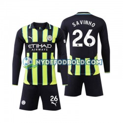 Udebane Trøje Manchester City Savinho 26 2024-2025 L/Æ Børn(+Shorts)