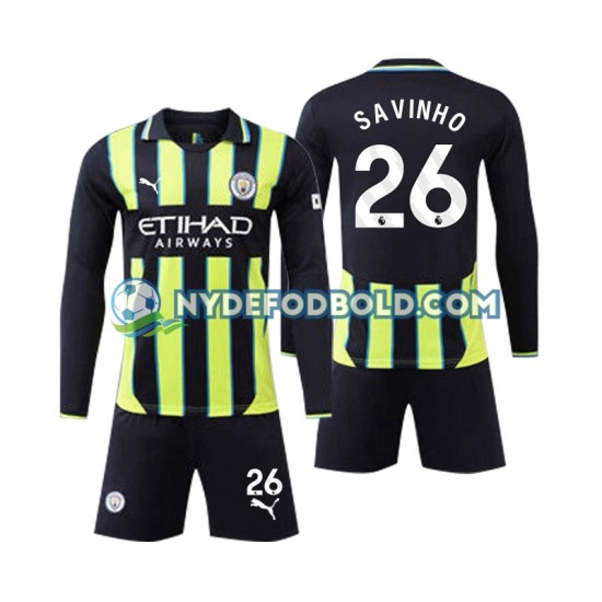 Udebane Trøje Manchester City Savinho 26 2024-2025 L/Æ Børn(+Shorts)