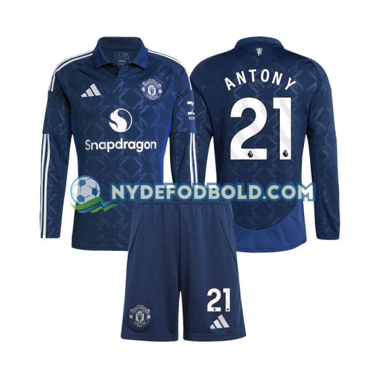 Hjemmebane Trøje Manchester United Antony 21 2024-2025 L/Æ Børn(+Shorts)