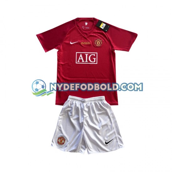 Hjemmebane Trøje Manchester United Champion League 2007 K/Æ Børn(+Shorts)