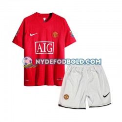 Hjemmebane Trøje Manchester United Retro 2007 K/Æ Børn(+Shorts)
