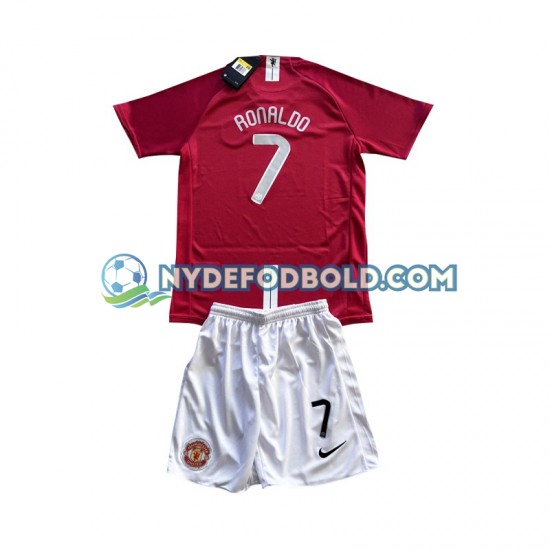 Hjemmebane Trøje Manchester United Cristiano Ronaldo 7 Champion League Retro 2007 K/Æ Børn(+Shorts)