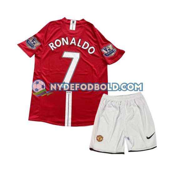Hjemmebane Trøje Manchester United Cristiano Ronaldo 7 Retro 2007 K/Æ Børn(+Shorts)