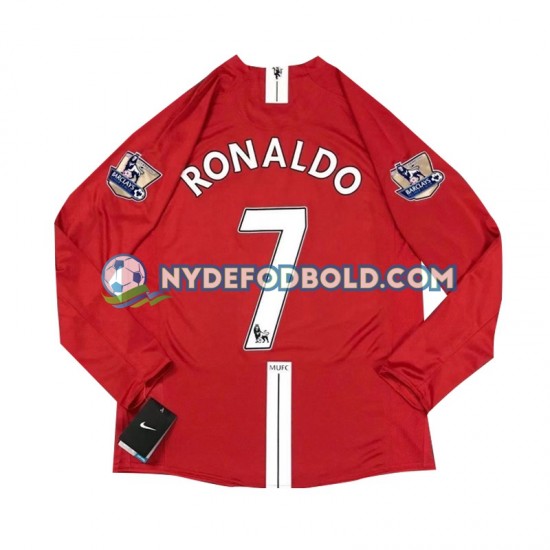 Hjemmebane Trøje Manchester United Cristiano Ronaldo 7 Retro 2007 L/Æ Mænd