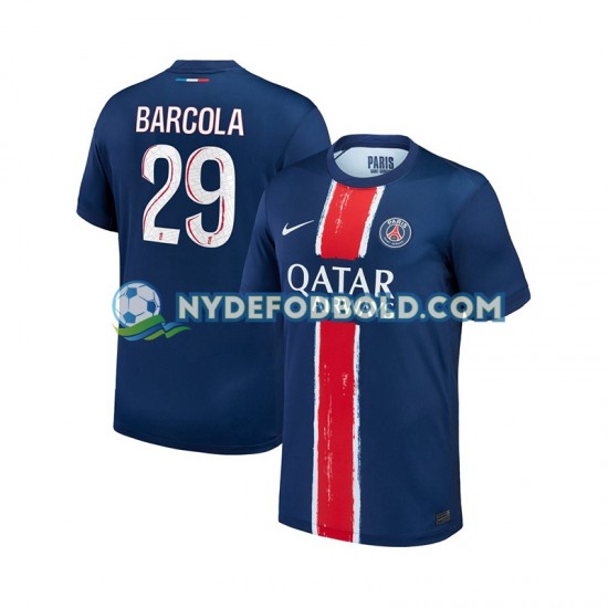Hjemmebane Trøje Paris Saint-Germain Bradley Barcola 29 2024-2025 K/Æ Mænd
