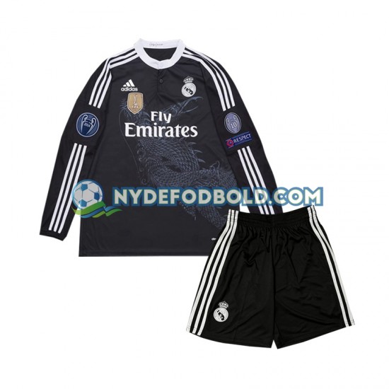 3. Valg Trøje Real Madrid Retro 2014 L/Æ Børn(+Shorts)