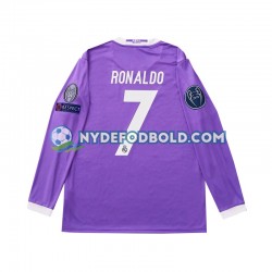 Udebane Trøje Real Madrid Cristiano Ronaldo 7 Retro 2016 L/Æ Børn(+Shorts)