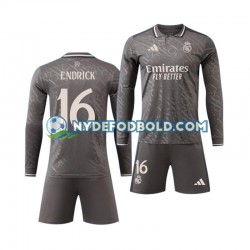 Udebane Trøje Real Madrid ENDRICK 16 2024-2025 L/Æ Børn(+Shorts)