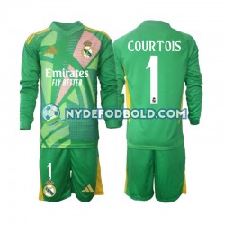 3. Valg Trøje Real Madrid Målmand Thibaut Courtois 1 2024-2025 L/Æ Børn(+Shorts)