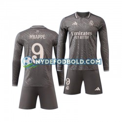 3. Valg Trøje Real Madrid Kylian Mbappe 9 2024-2025 L/Æ Børn(+Shorts)
