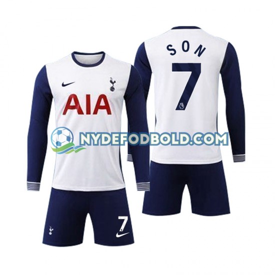 Hjemmebane Trøje Tottenham Spurs Son 7 2024-2025 L/Æ Børn(+Shorts)
