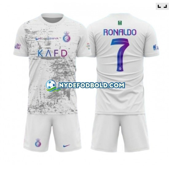3. Valg Trøje Al-Nassr Ronaldo 7 2023-2024 K/Æ Børn(+Shorts)