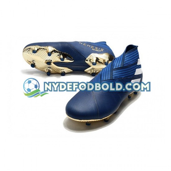 Blå Hvid Sort Fodboldstøvler Adidas Nemeziz9 FG
