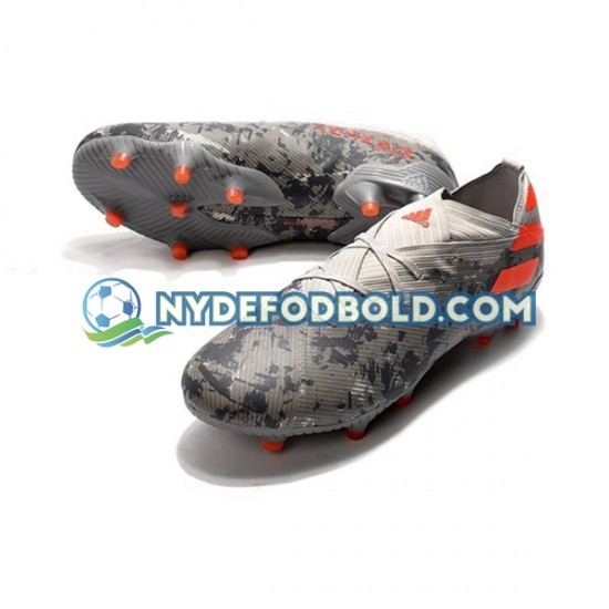 Grå Orange Hvid Fodboldstøvler Adidas Nemeziz9.1 FG