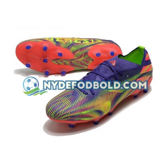 Lilla Lyserød Grøn Fodboldstøvler Adidas Nemeziz9.1 FG Precision To Blur