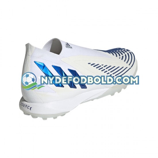 Blå Hvid Fodboldstøvler Adidas Predator EDGE.1 TF Diamond Edge