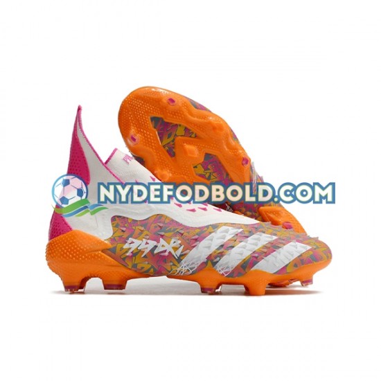 Lilla Orange Hvid Fodboldstøvler Adidas Predator FREAK FG