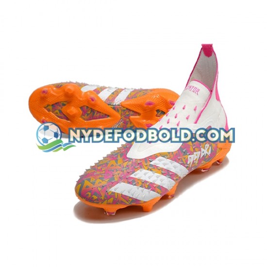 Lilla Orange Hvid Fodboldstøvler Adidas Predator FREAK FG