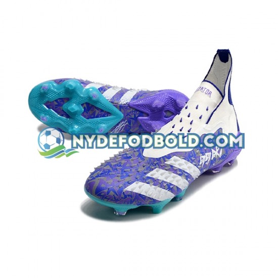 Lilla Hvid Fodboldstøvler Adidas Predator FREAK FG