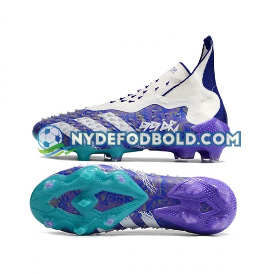 Lilla Hvid Fodboldstøvler Adidas Predator FREAK FG
