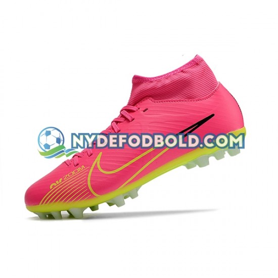 Lyserød Grøn Fodboldstøvler Nike Air Zoom Mercurial Superfly IX Academy AG