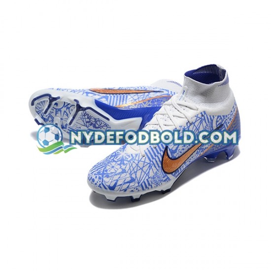 Guld Blå Hvid Fodboldstøvler Nike Air Zoom Mercurial Superfly IX Elite FG