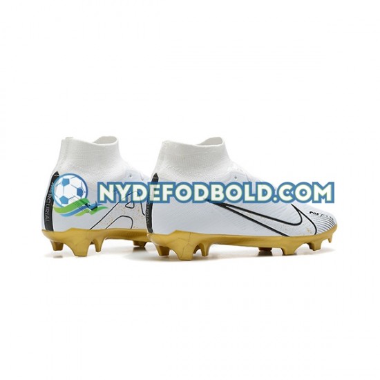 Guld Hvid Fodboldstøvler Nike Air Zoom Mercurial Superfly IX Elite FG