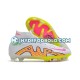 Lyserød Gul Hvid Fodboldstøvler Nike Air Zoom Mercurial Superfly IX Elite FG
