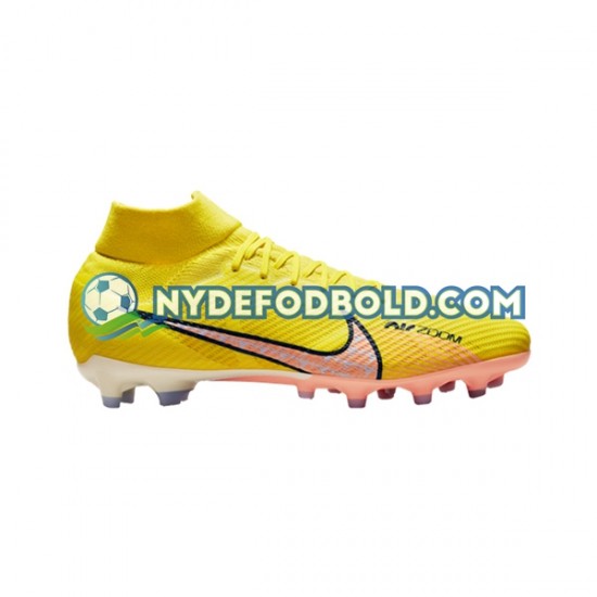 Lyserød Gul Fodboldstøvler Nike Air Zoom Mercurial Superfly IX Pro AG Pro AG Pro Lucent