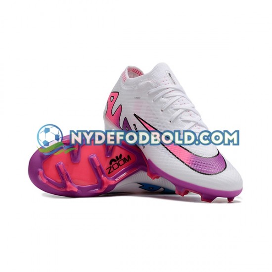 Lilla Lyserød Hvid Fodboldstøvler Nike Air Zoom Mercurial Vapor XV Elite AG