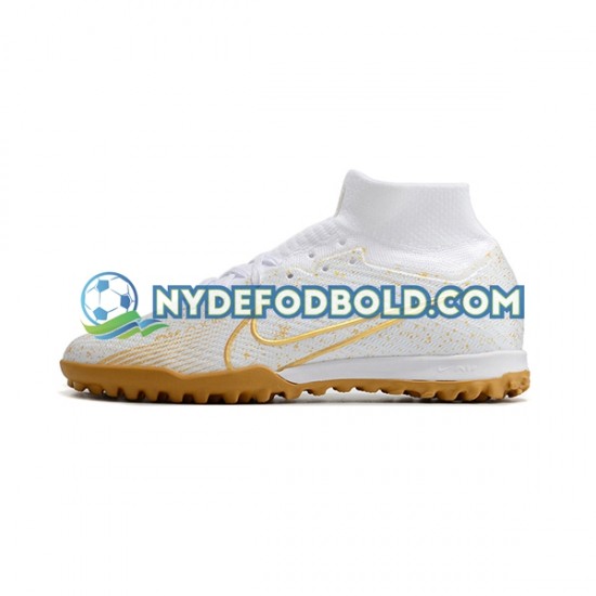 Gul Fodboldstøvler Nike Air Zoom Mercurial Vapor XV Elite TF Fotballsko Hvit