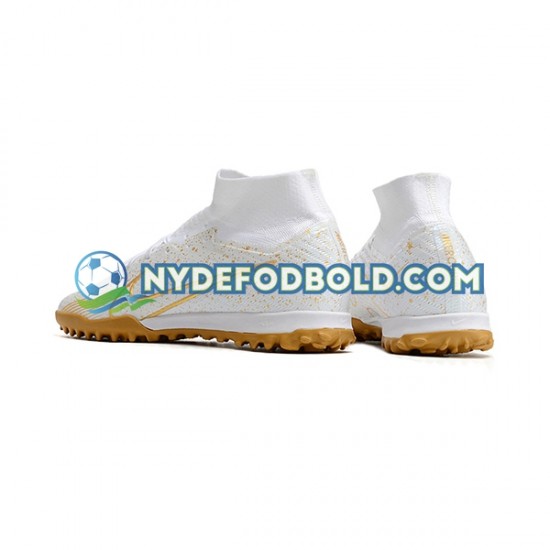 Gul Fodboldstøvler Nike Air Zoom Mercurial Vapor XV Elite TF Fotballsko Hvit