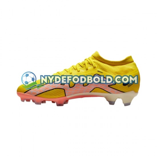 Lyserød Gul Fodboldstøvler Nike Air Zoom Mercurial Vapor XV Pro FG Lucent