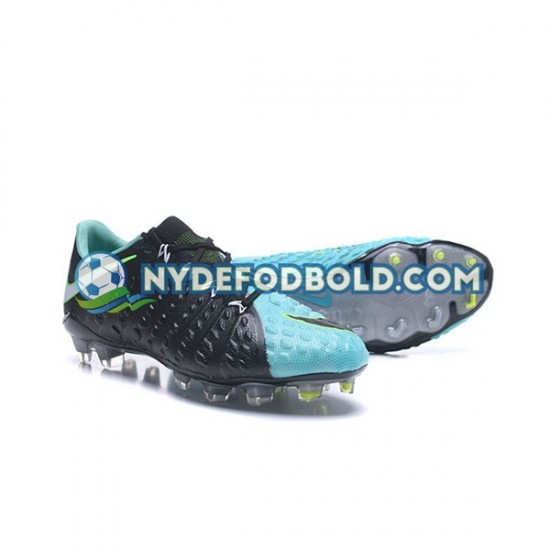 Blå Sort Fodboldstøvler Nike HyperVenom Phantom III Elite FG