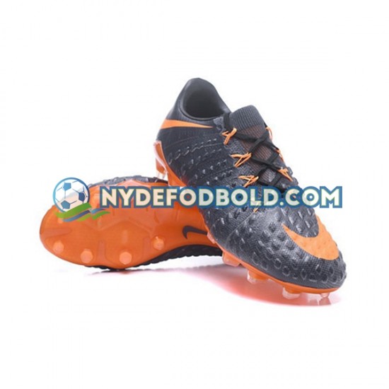 Orange Sort Fodboldstøvler Nike HyperVenom Phantom III Elite FG