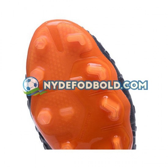 Orange Sort Fodboldstøvler Nike HyperVenom Phantom III Elite FG