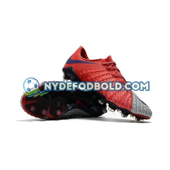 Rød Grå Fodboldstøvler Nike HyperVenom Phantom III Elite FG