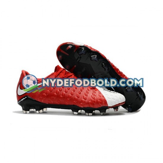 Rød Hvid Fodboldstøvler Nike HyperVenom Phantom III Elite FG
