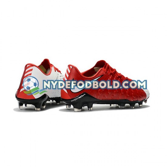 Rød Hvid Fodboldstøvler Nike HyperVenom Phantom III Elite FG