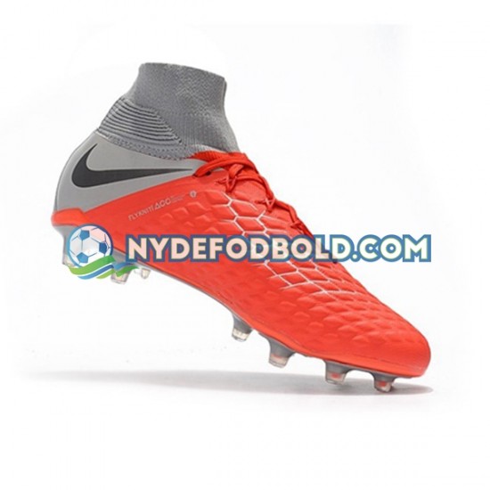 Rød Grå Fodboldstøvler Nike Hypervenom Phantom 3 Elite DF FG