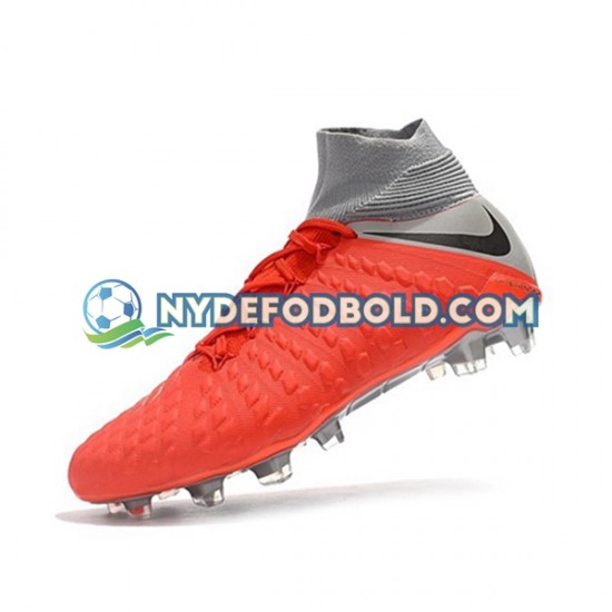Rød Grå Fodboldstøvler Nike Hypervenom Phantom 3 Elite DF FG