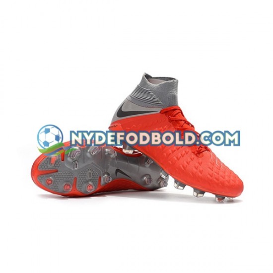 Rød Grå Fodboldstøvler Nike Hypervenom Phantom 3 Elite DF FG