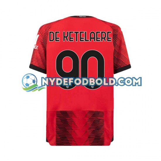 Hjemmebane Trøje AC Milan Charles De Ketelaere 90 2023-2024 K/Æ Mænd