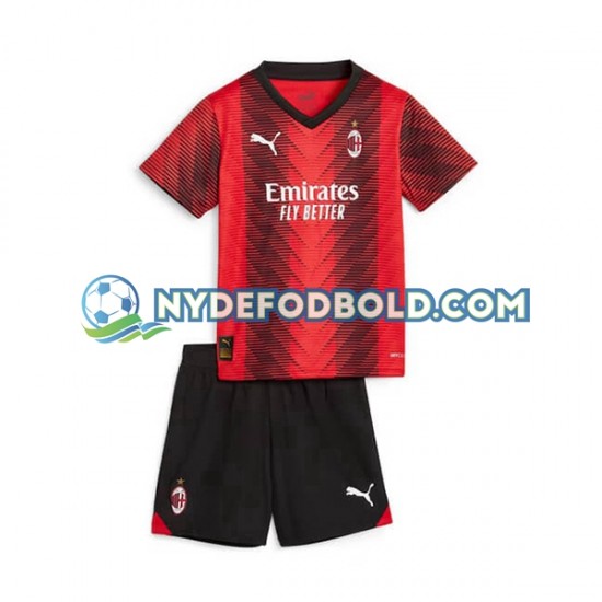 Hjemmebane Trøje AC Milan 2023-2024 K/Æ Børn(+Shorts)