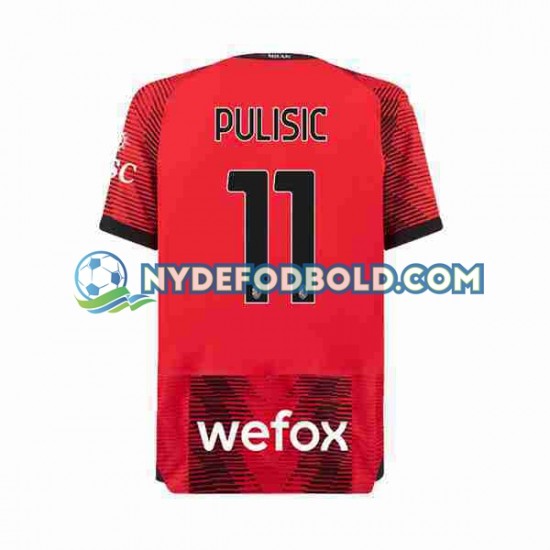 Hjemmebane Trøje AC Milan Christian Pulisic 11 2023-2024 K/Æ Mænd